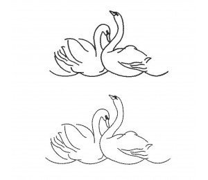 Stickdatei - Schwäne